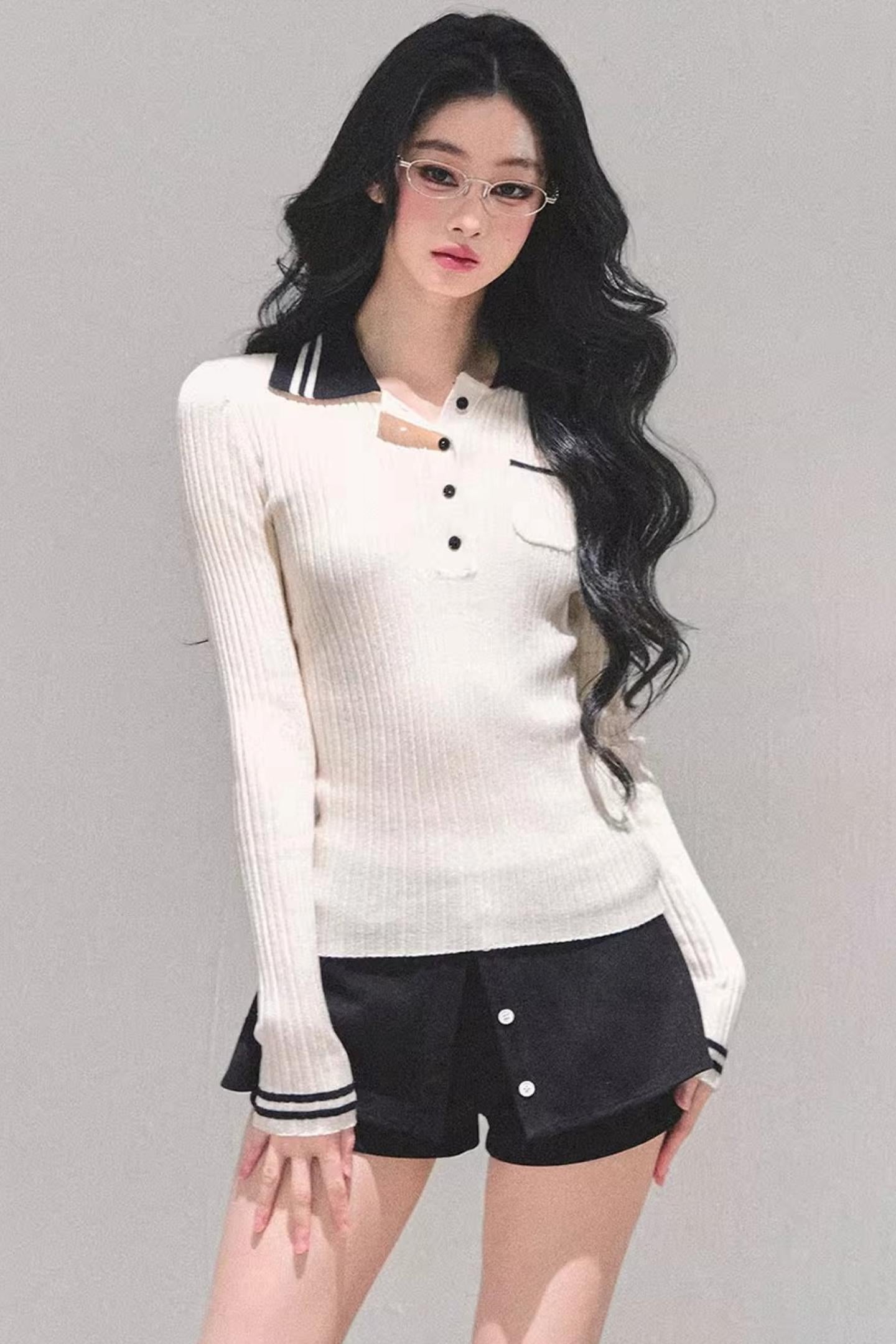 American Knit Polo Sweater