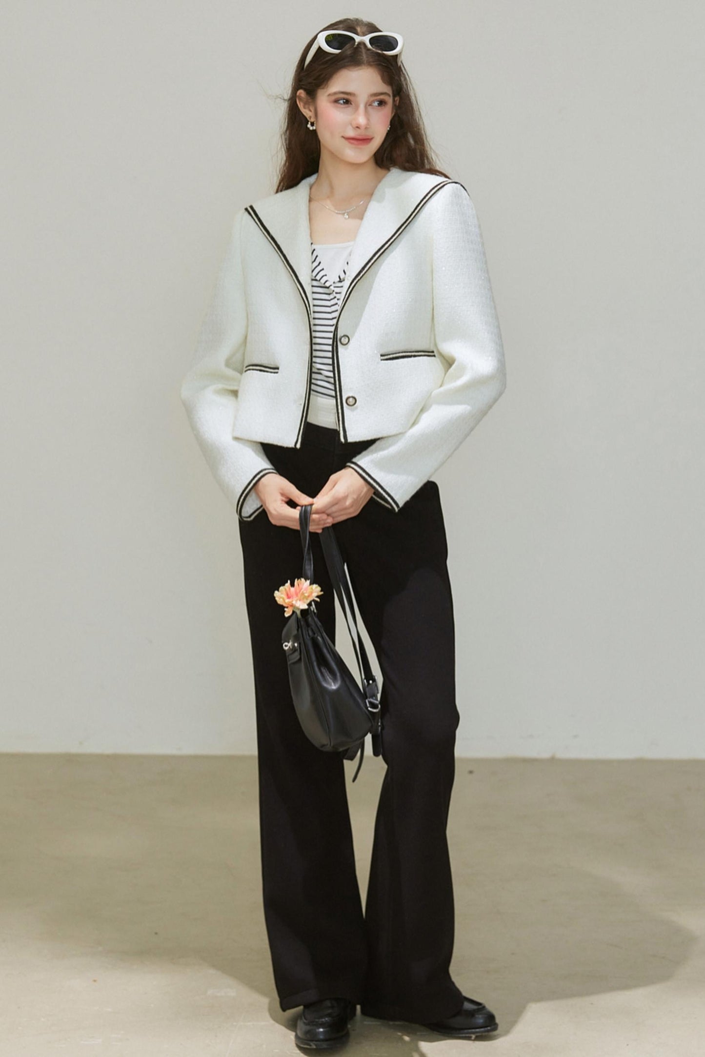 Wool Blend Silhouette Short Coat