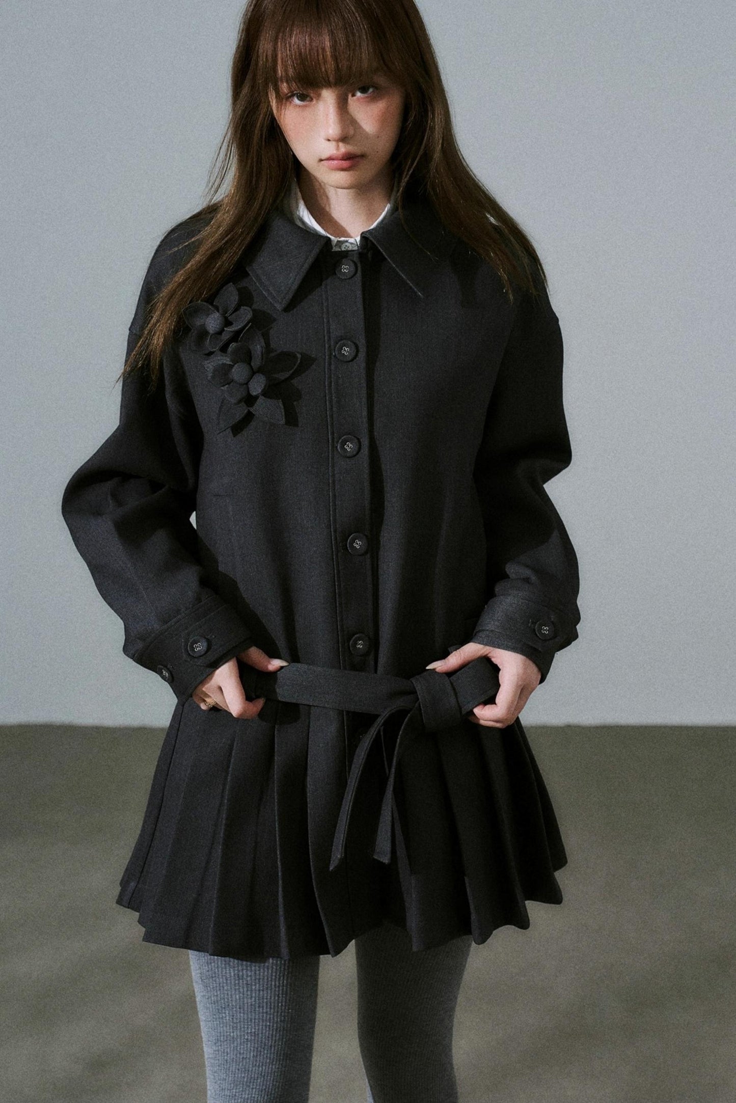 Forest Tencel Wool Trench Coat