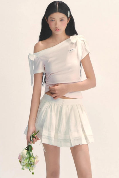 One-Shoulder Shaping T-Shirt