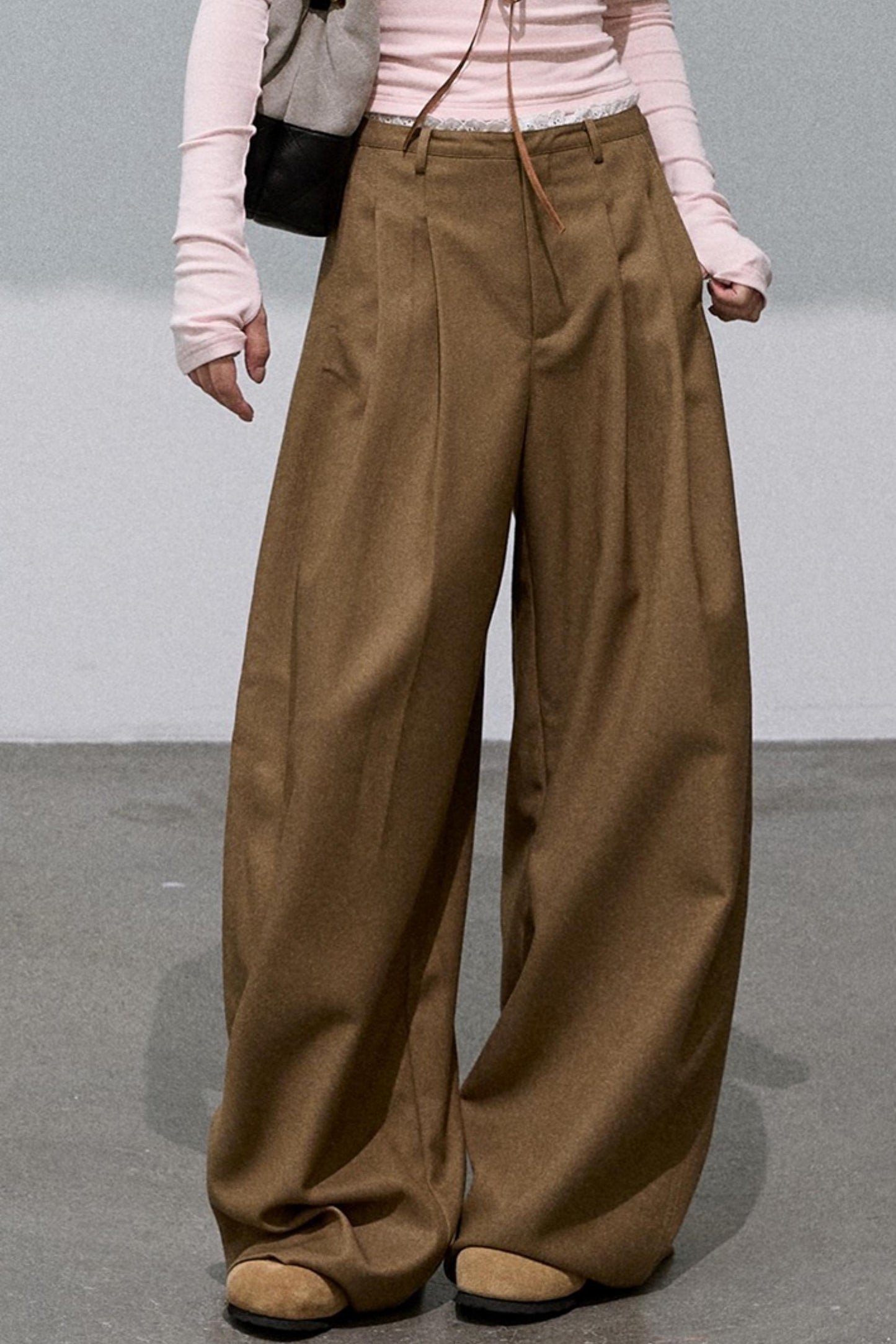 Lazy Lace Drape Suit Pants