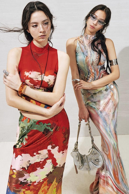 Original Moon Sea Vest Skirt Set