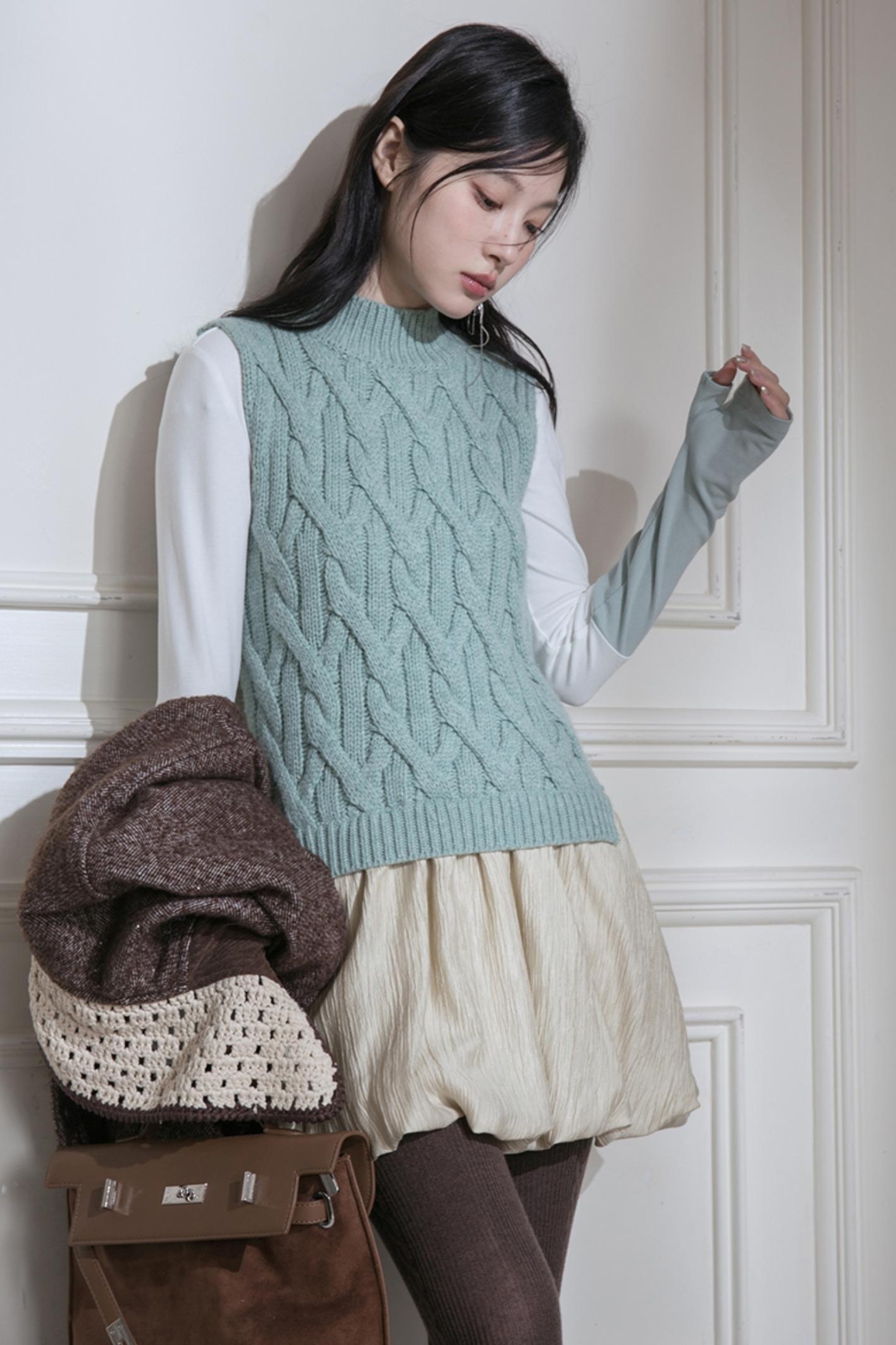 Afternoon Lake Wool Puff Dress