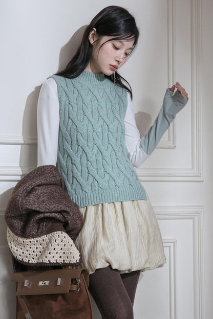 Afternoon Lake Wool Puff Dress