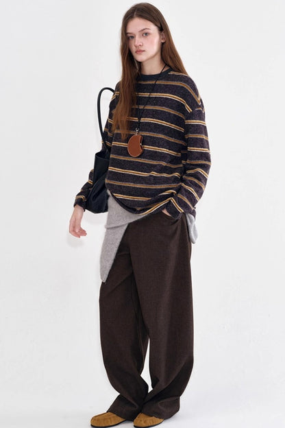 Retro Velvet-Feel Winter Sweater