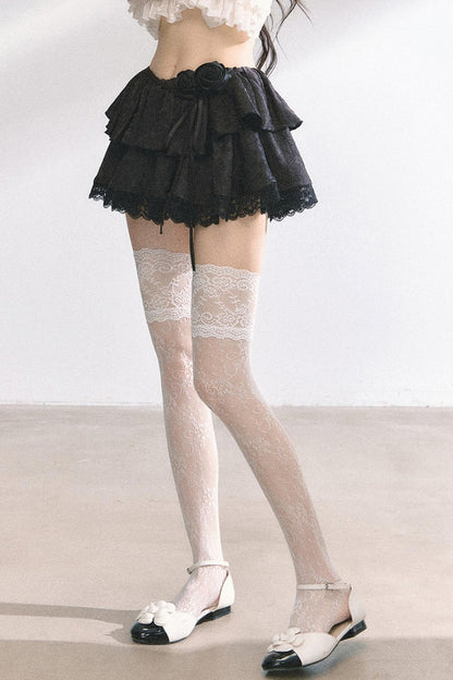 Floral Lace Bustier Skirt