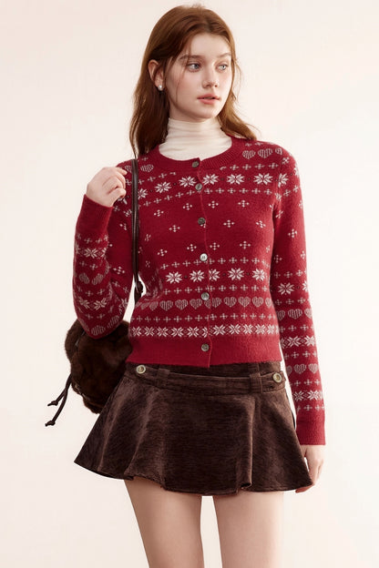 Winter Fair Isle Jacquard Cardigan
