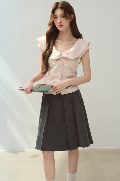 Mist Pink Lyocell Vintage Blouse