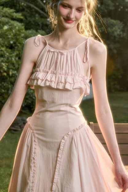 Rose Sea Halterneck Long Skirt