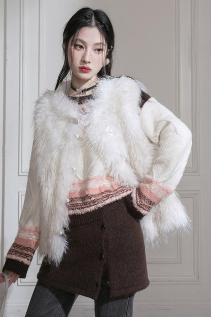 Cedar Milk Eco-Friendly Fur Vest