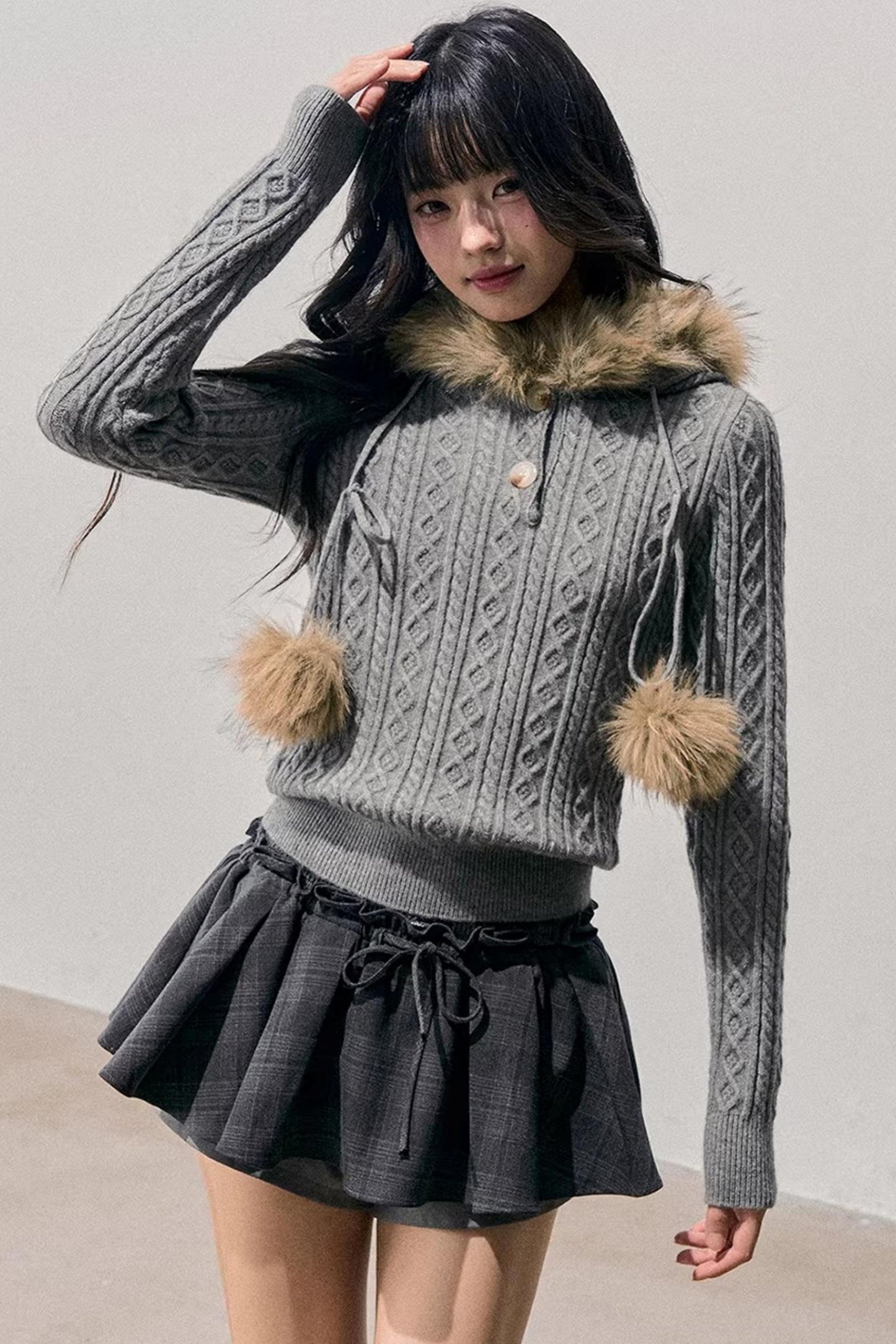 Snowfall Plush Hooded Sweater