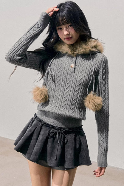 Snowfall Plush Hooded Sweater