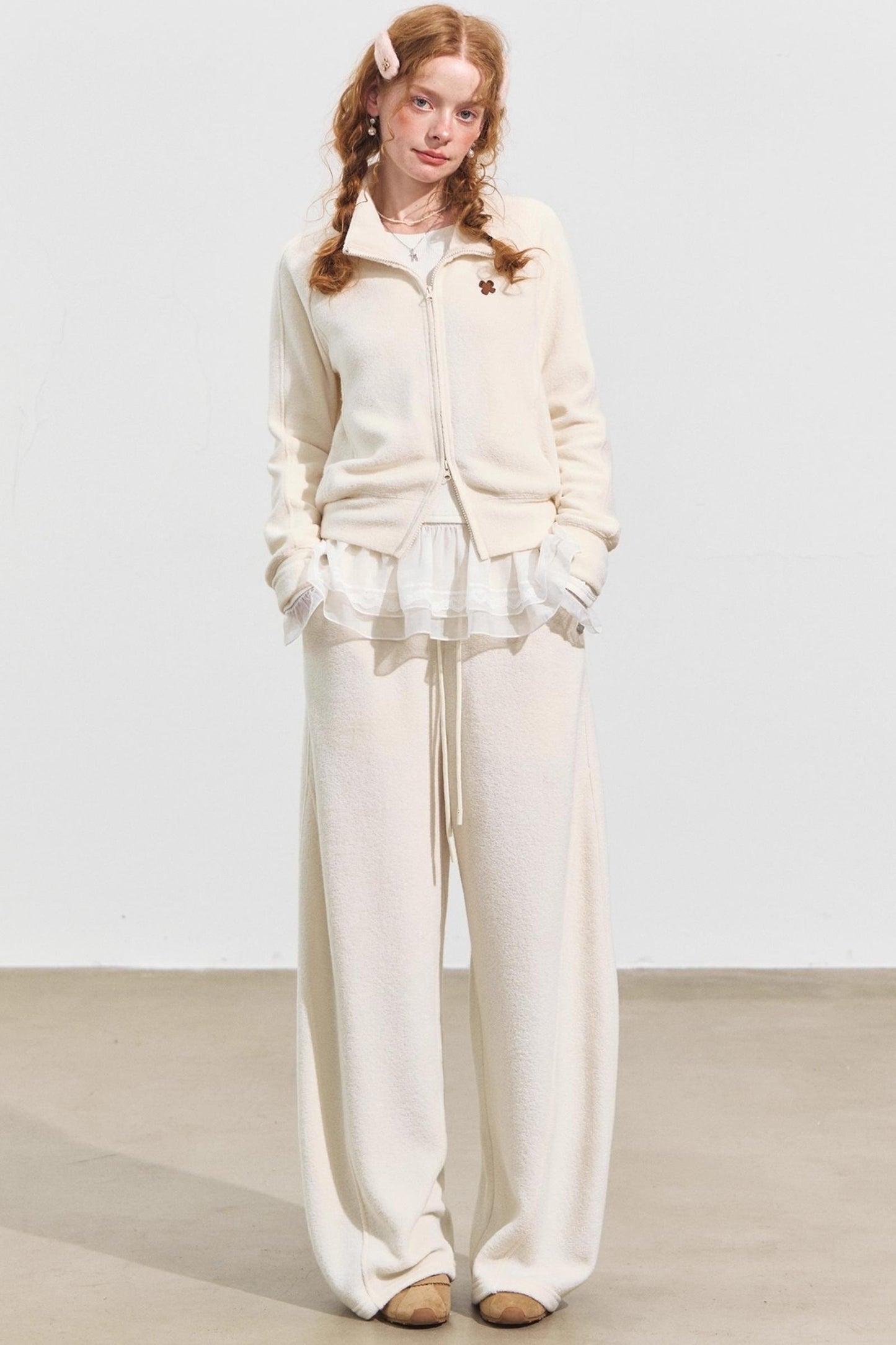 Rice Fleece Zip Jacket Set-Up