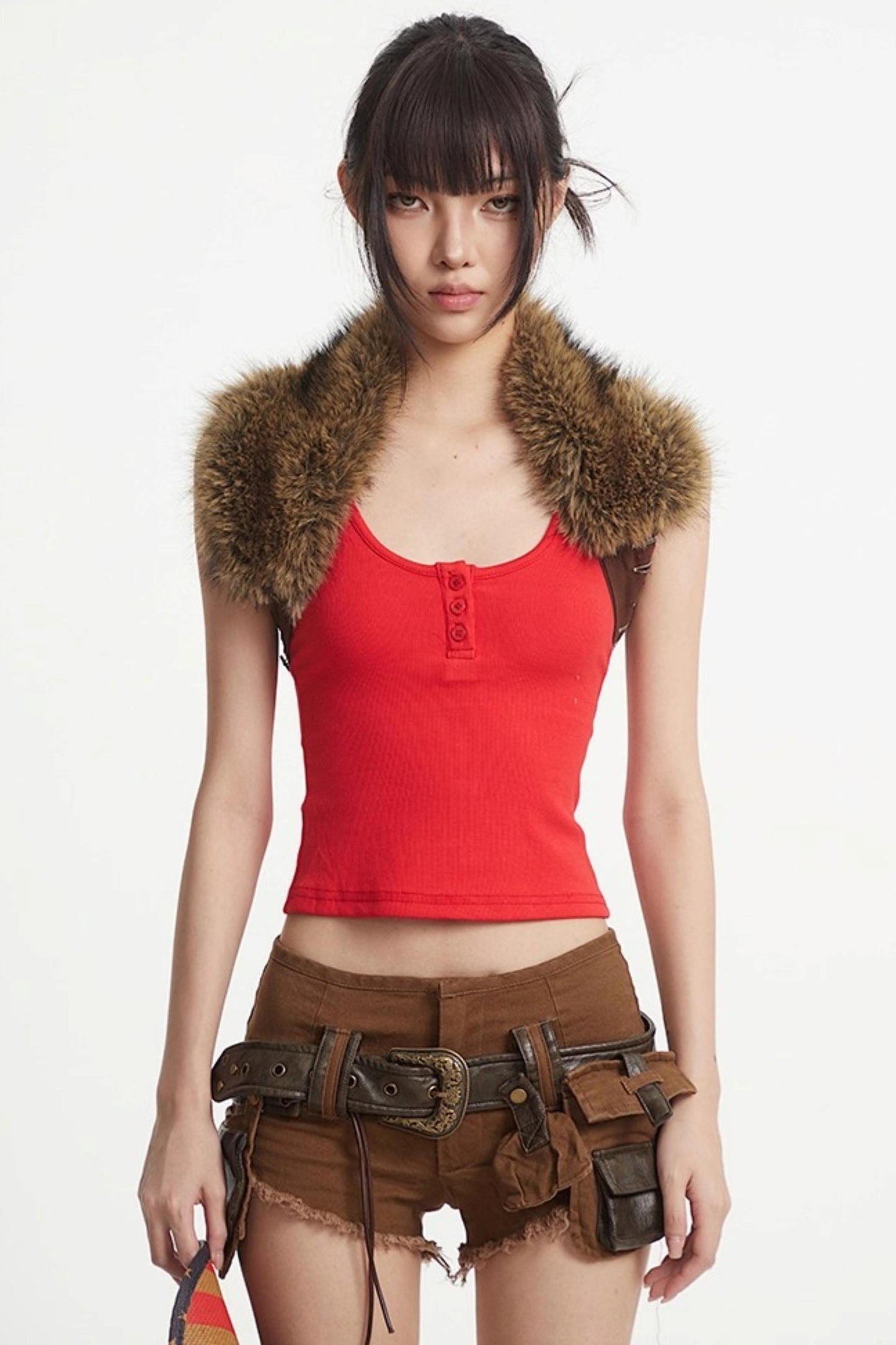 Denim Spice Brown Shorts