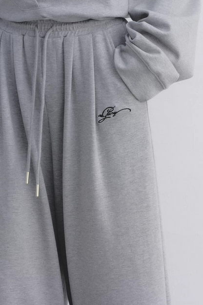 Polka Dot Hooded Vest Sweatshirt Set-Up