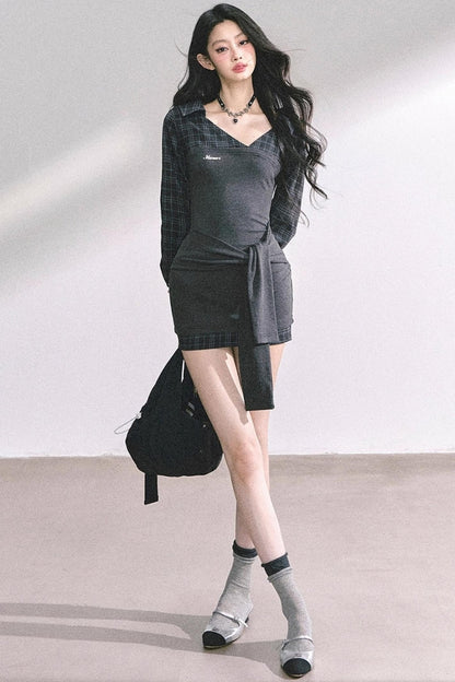 V-Neck Slimming Dress