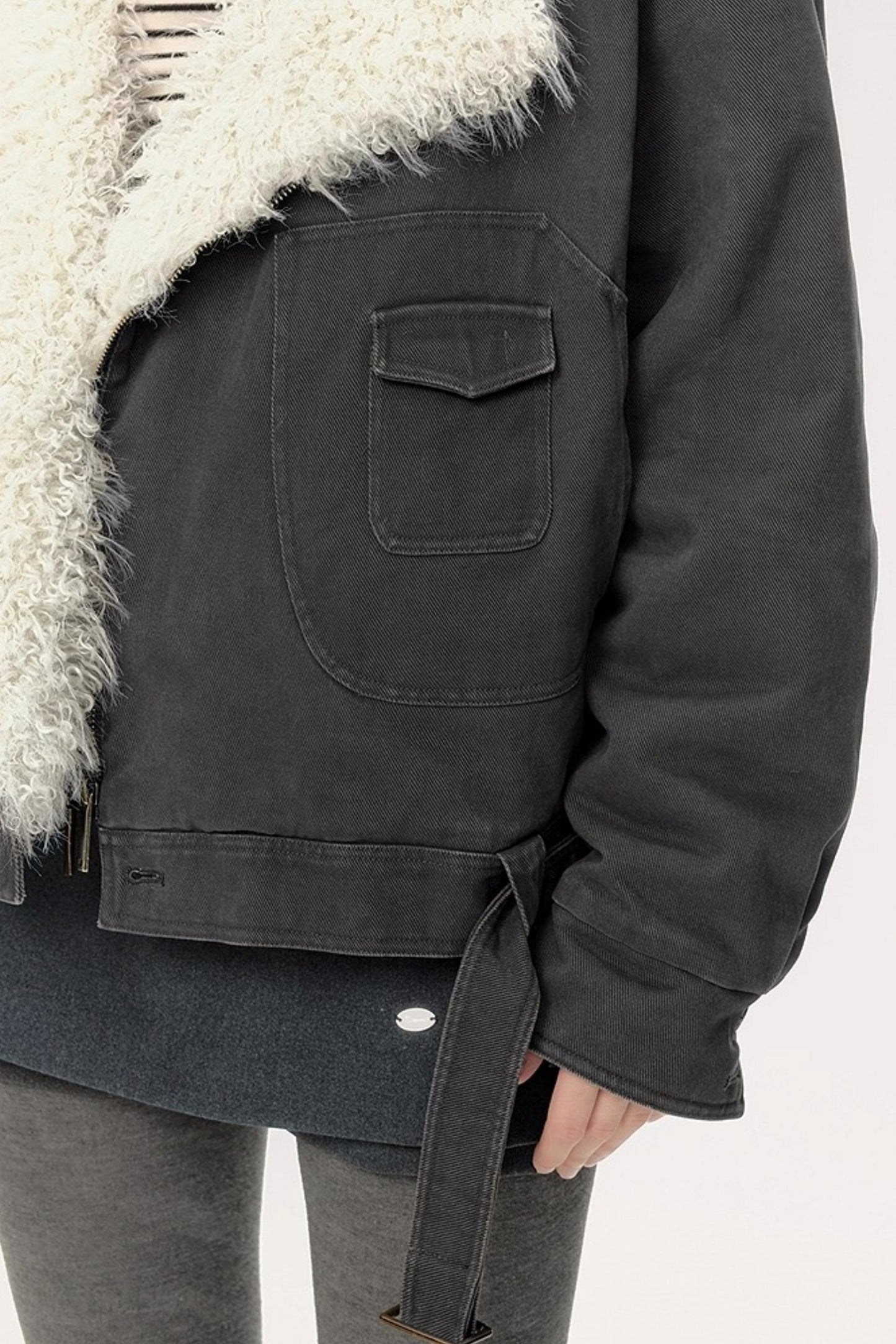 Retro Motorcycle Wind Fur Collar Jacket