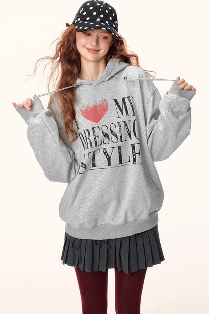 Diamond-Embellished Hooded Sweater