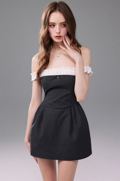 One-Shoulder Puff Dress