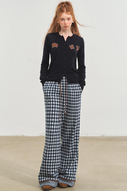 Fun Patch Embroidered Cardigan