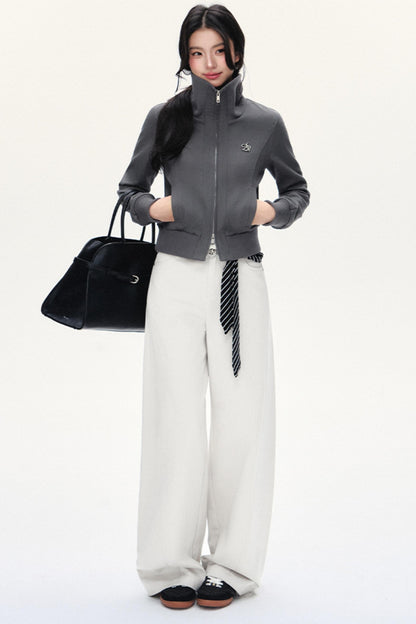 Retro Straight Mop Pants