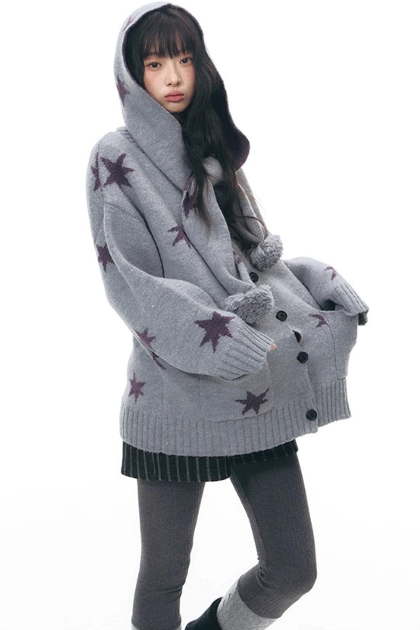 Reversible Star Cardigan Sweater Jacket Set-Up