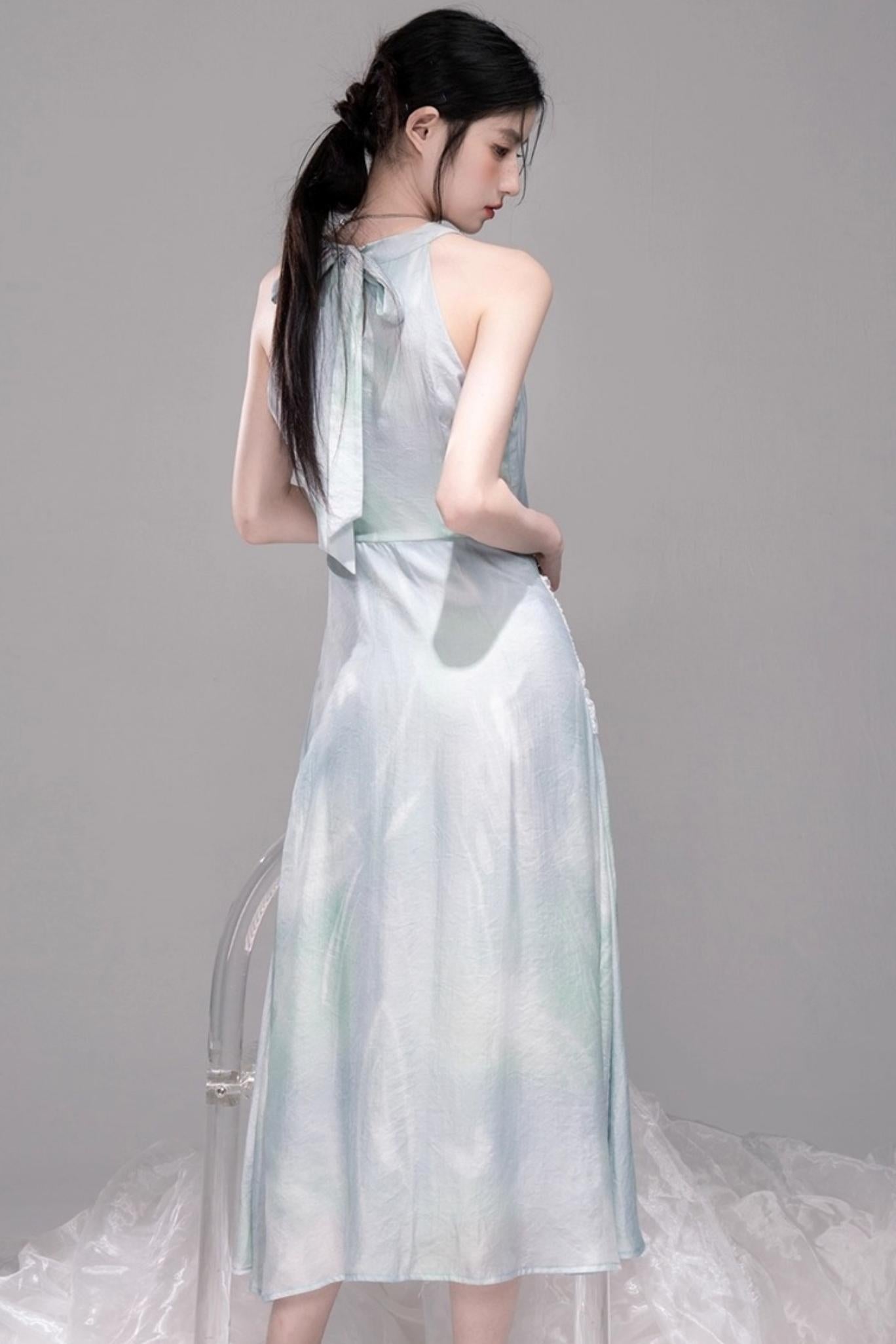 Blue Halterneck Dress