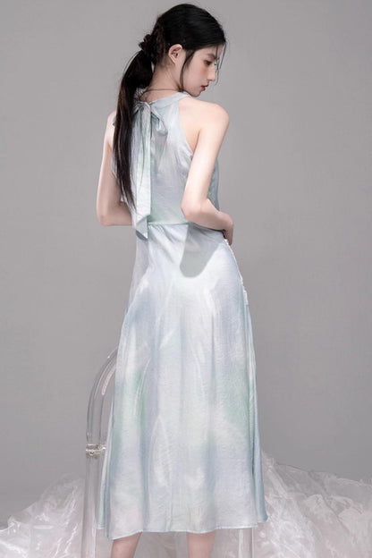 Blue Halterneck Dress