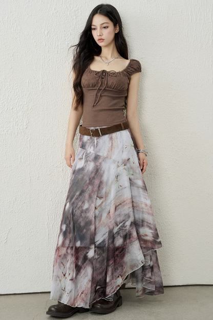 Zen-Inspired Purple Skirt