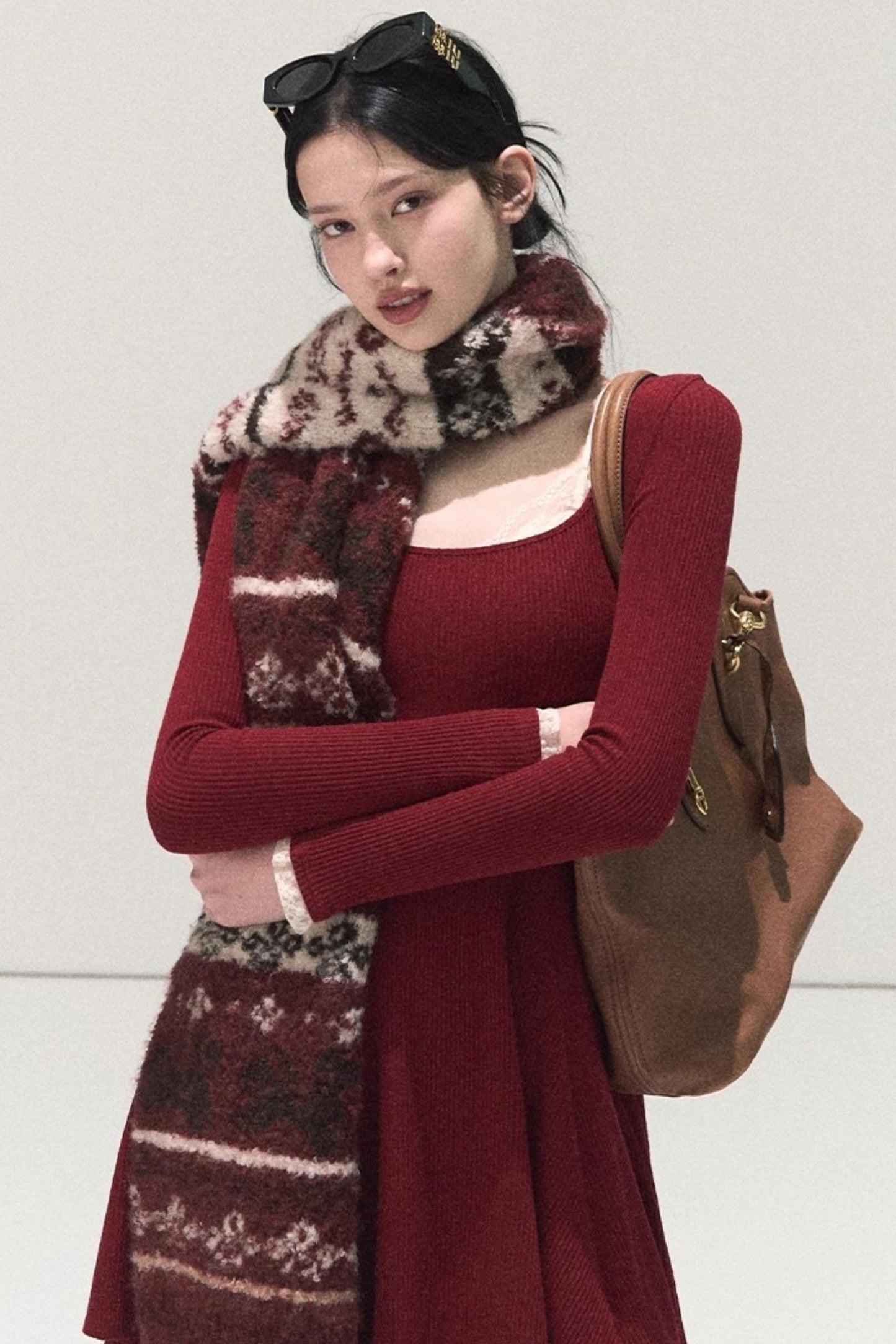 Handmade Wool Fair Isle Scarf