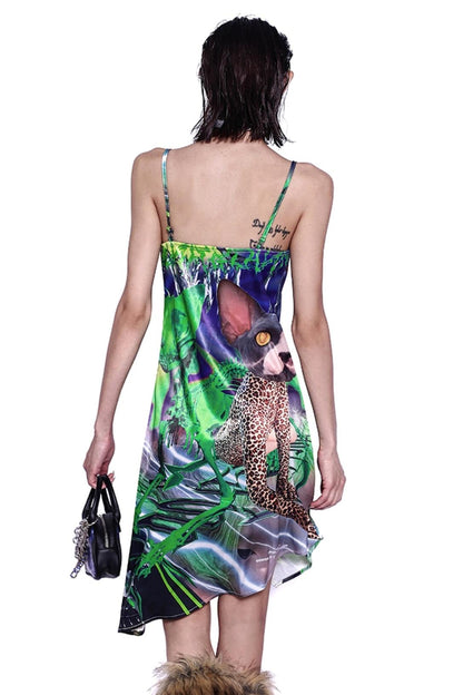 Digital Print Sleeveress Dress