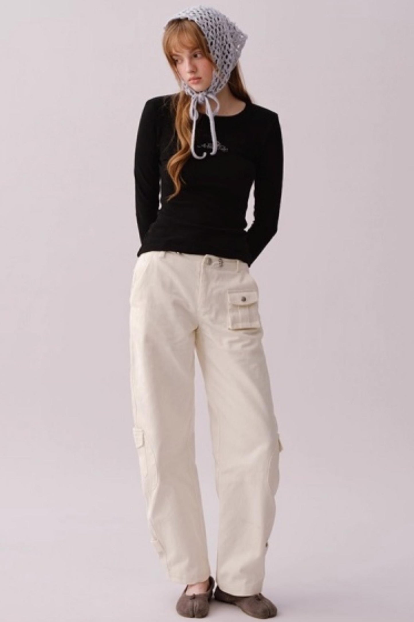 Retro Cotton Wide-Leg Pants