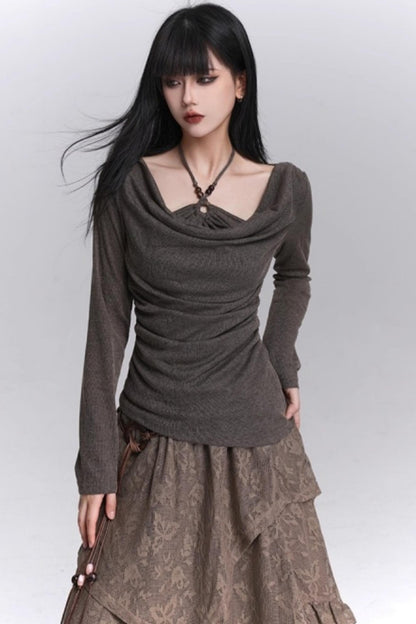 Off-Shoulder Halter Top