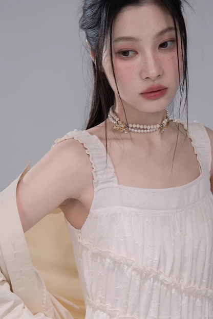 Floral Bud Lace Tank Dress