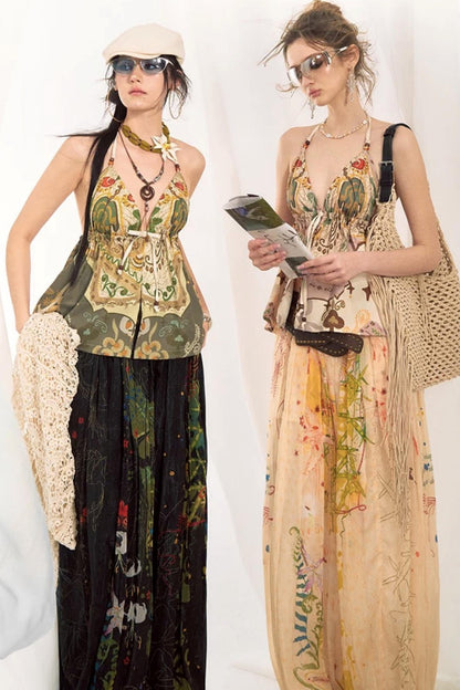 Bohemian Printed Halter Top