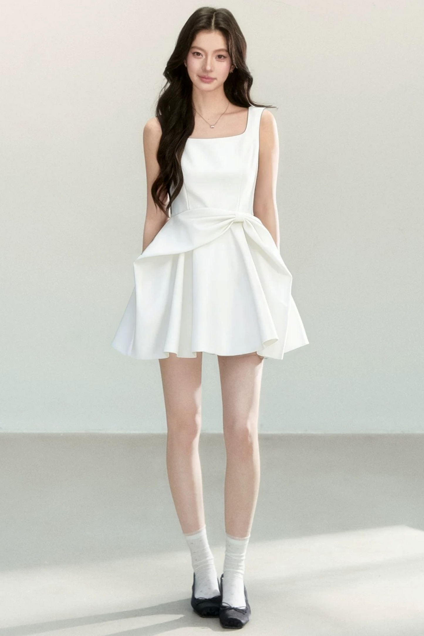 Black Bow Suspender Dress