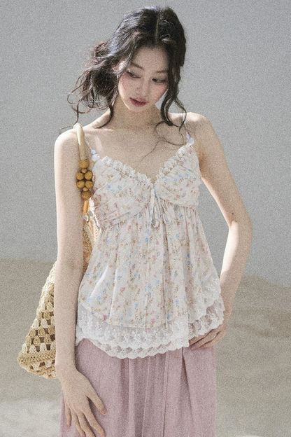 Summer Floral Lace Top