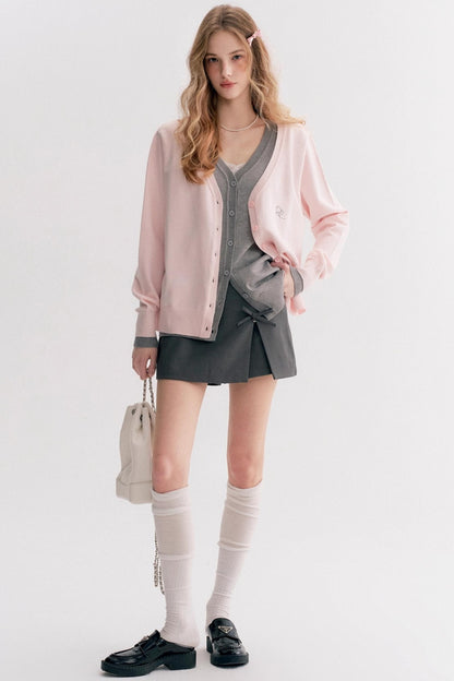 Soft Pink V-Neck Sweater