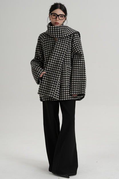 Plaid Wool Coat