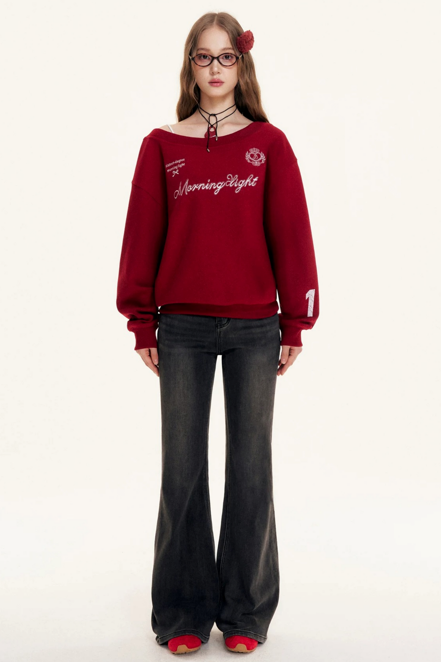 Asymmetrical Flare Jeans
