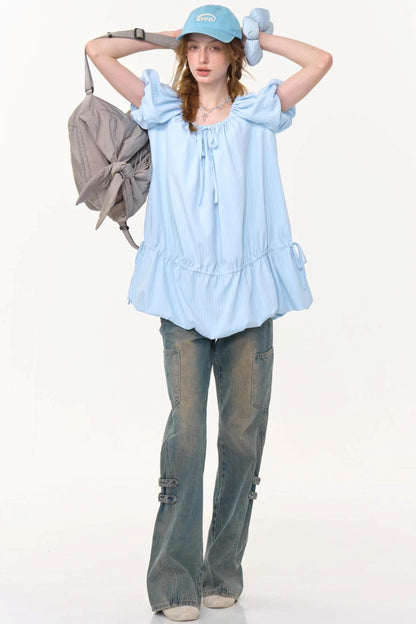 Summer Chic Bubble Sleeve Dress