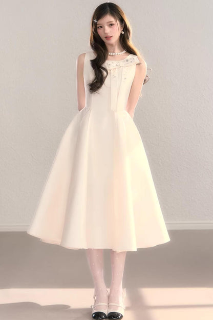 French Satin Bow Dress