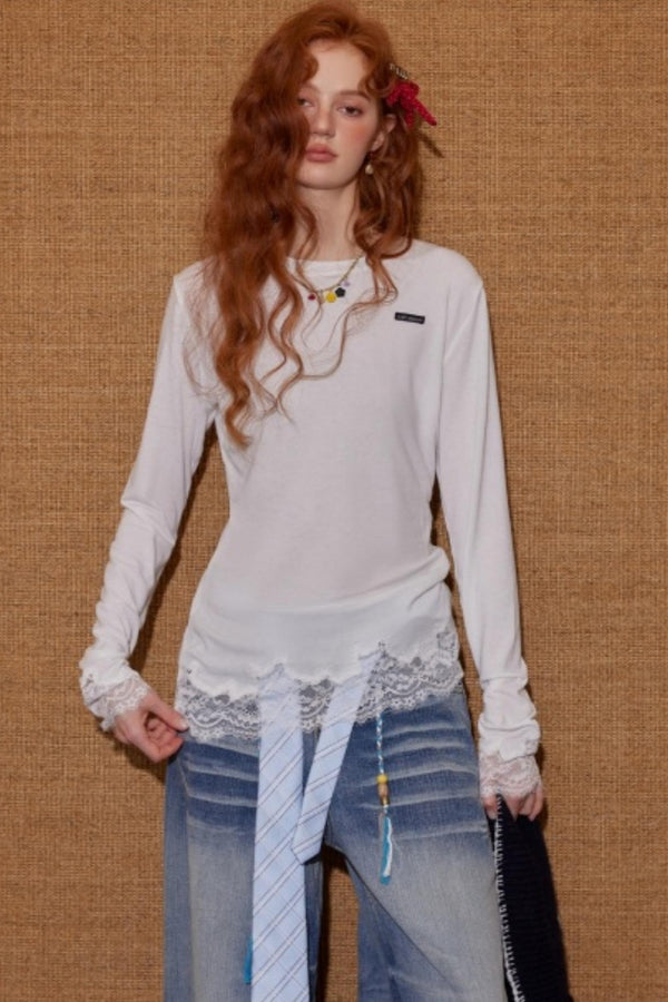 Lace Patchwork T-shirt