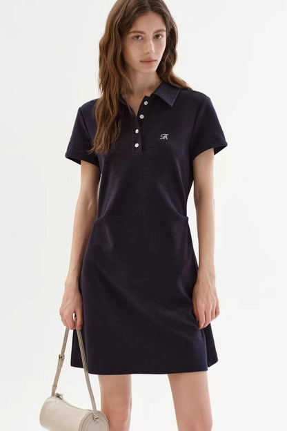 Polo Collar A-Line Dress