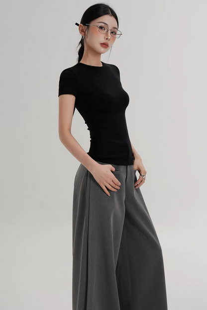 Elegant Wool Waist-Slimming Top