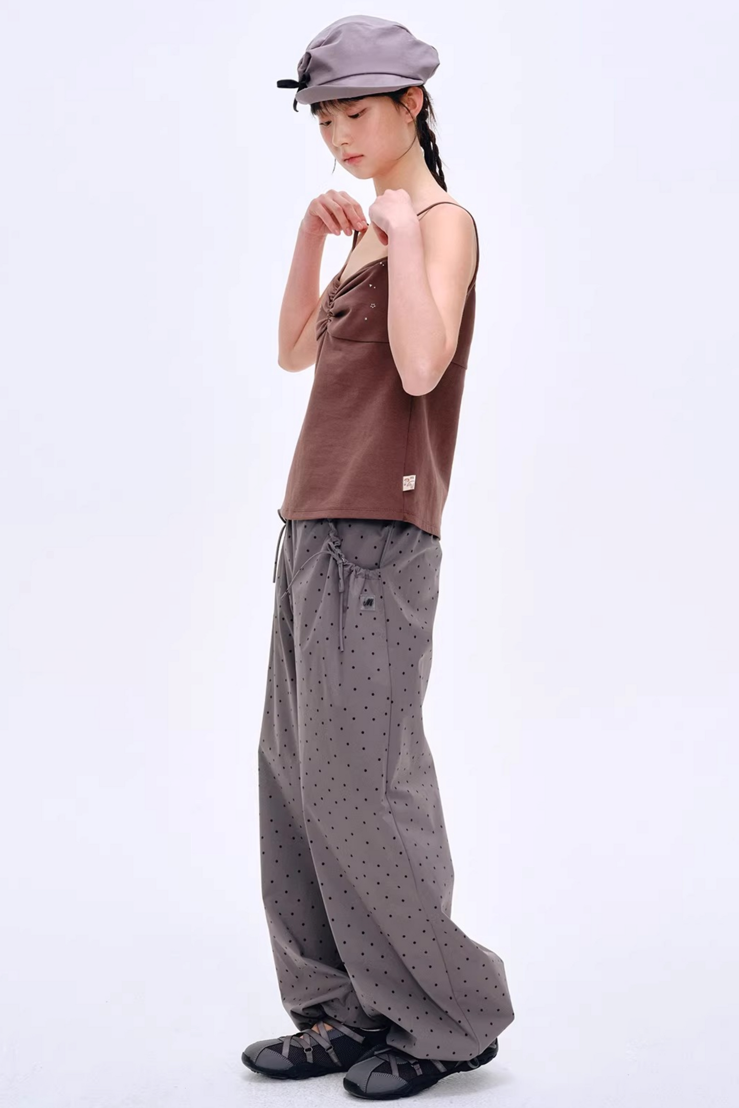 French Curved Pleated Camisole