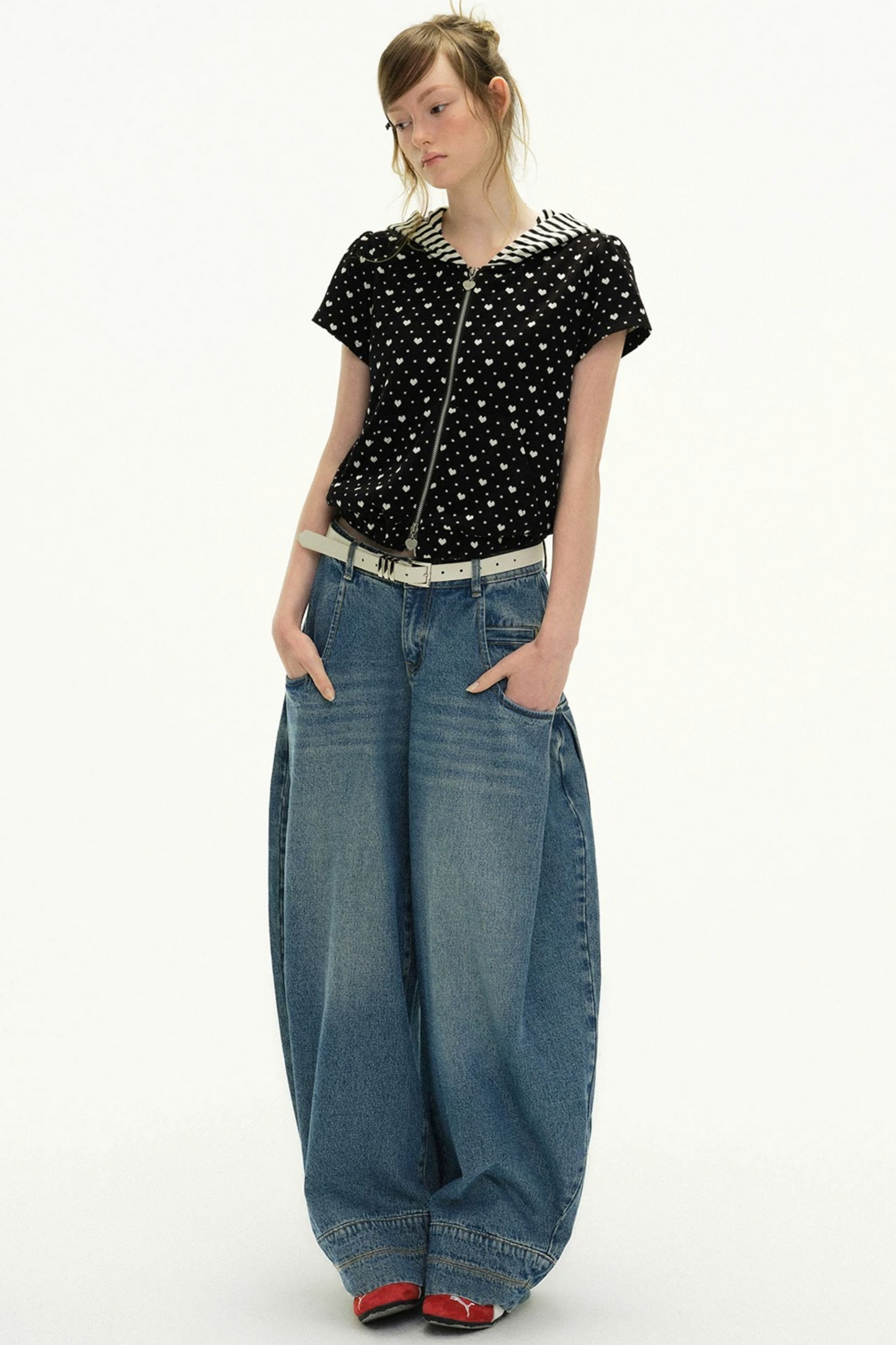 Jean taille haute Echo en denim