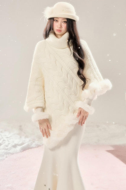 Winter Love Song Knitted Cape