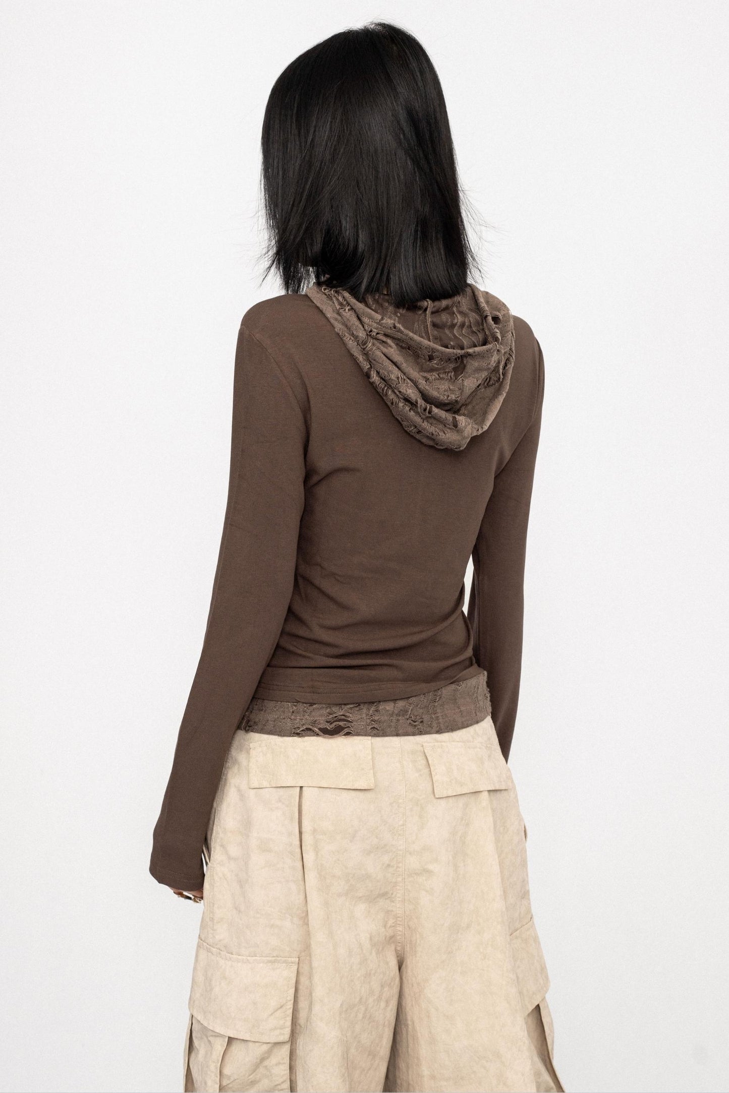 American Retro Long Sleeve Hooded Top