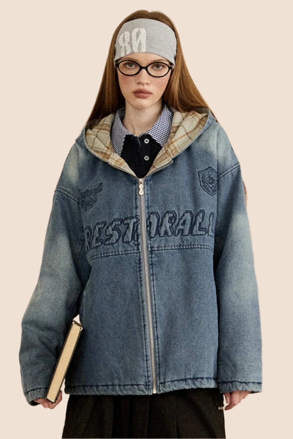 Bath Style Spliced Denim Jacket